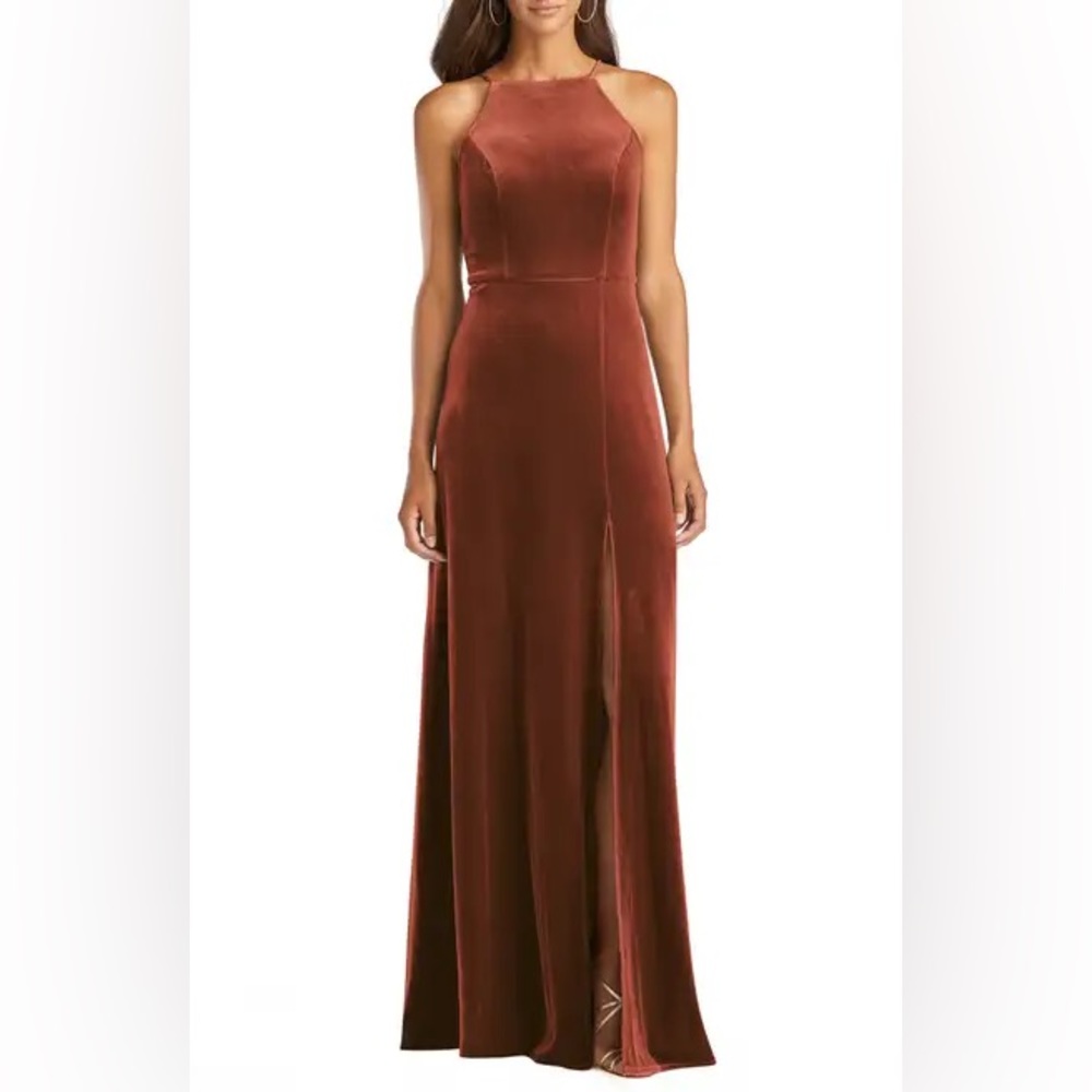 Elegant Rust Maxi Dress